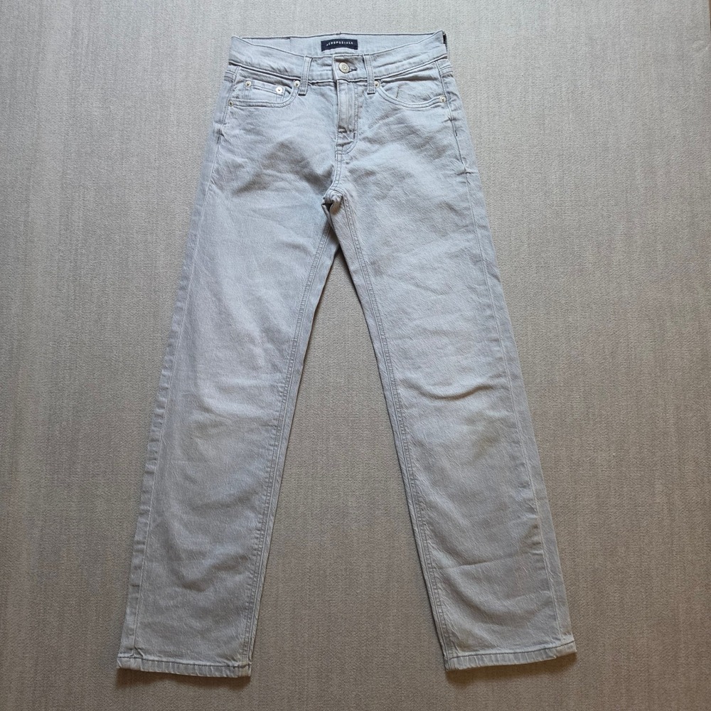 Aeropostale Jeans Womens 00 Short Gray Low Rise Baggy Straight Leg Denim Y2k